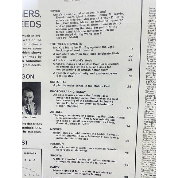 Life Magazine August 4 1958 A Plan to Make Sense In Middle East - Picture 3 of 10